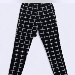 Stylish Black and White Checkered Women's Pants